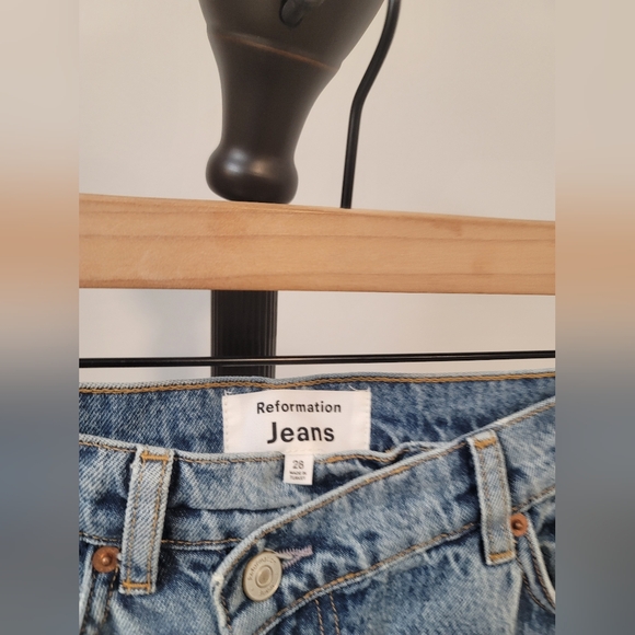 Reformation Nila Long Denim Skirt Denim- Size 28 - Picture 3 of 9